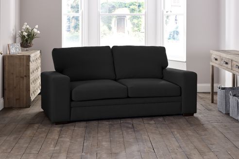 Abbey Fabric Sofa - 2.5 Seater - Plush Jet