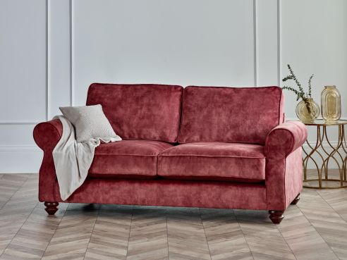Churchill Red Fabric Sofa