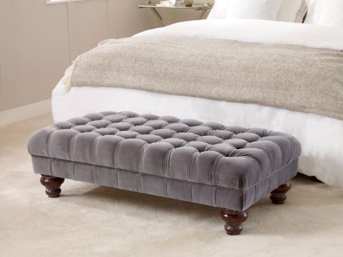 Crompton Fabric Chesterfield Footstool