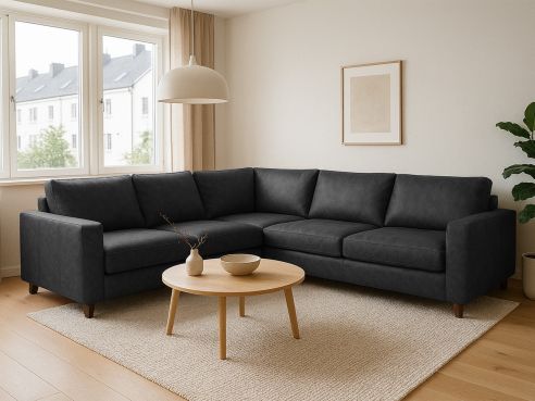 Drake Leather Corner Sofa