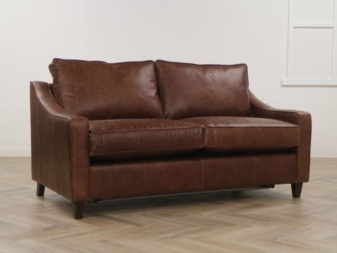 Dark Brown Leather Sofa