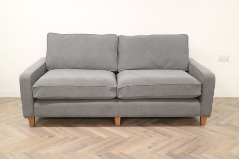 Drake Leather Sofa - 3.5 Seater - Tempesta Grey