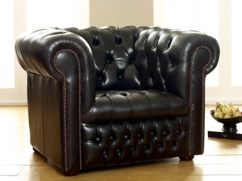 Ludlow Black Chesterfield Armchair